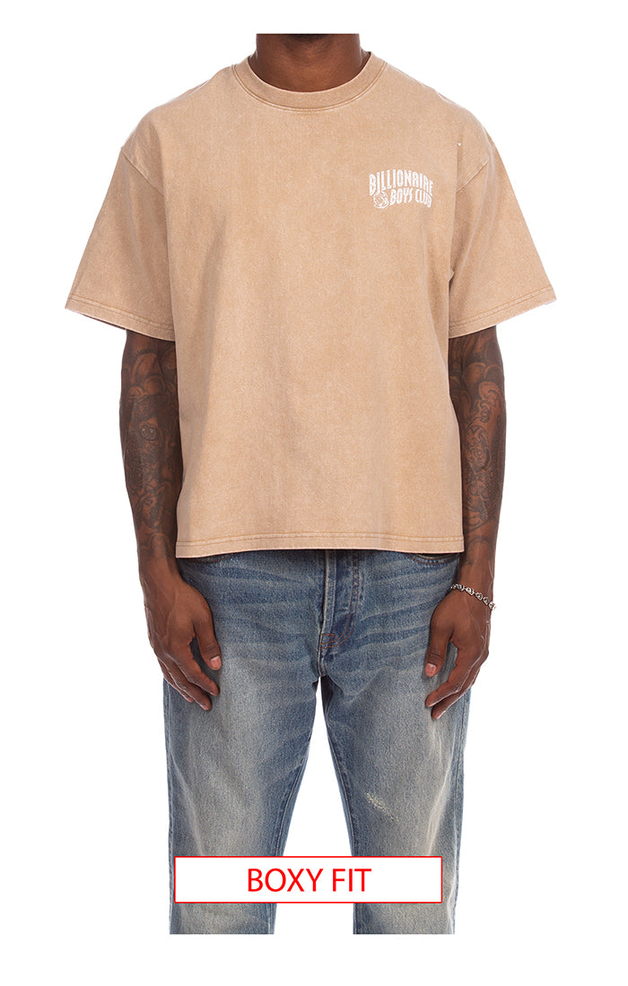 BB faded curve ss knit - Sesame
