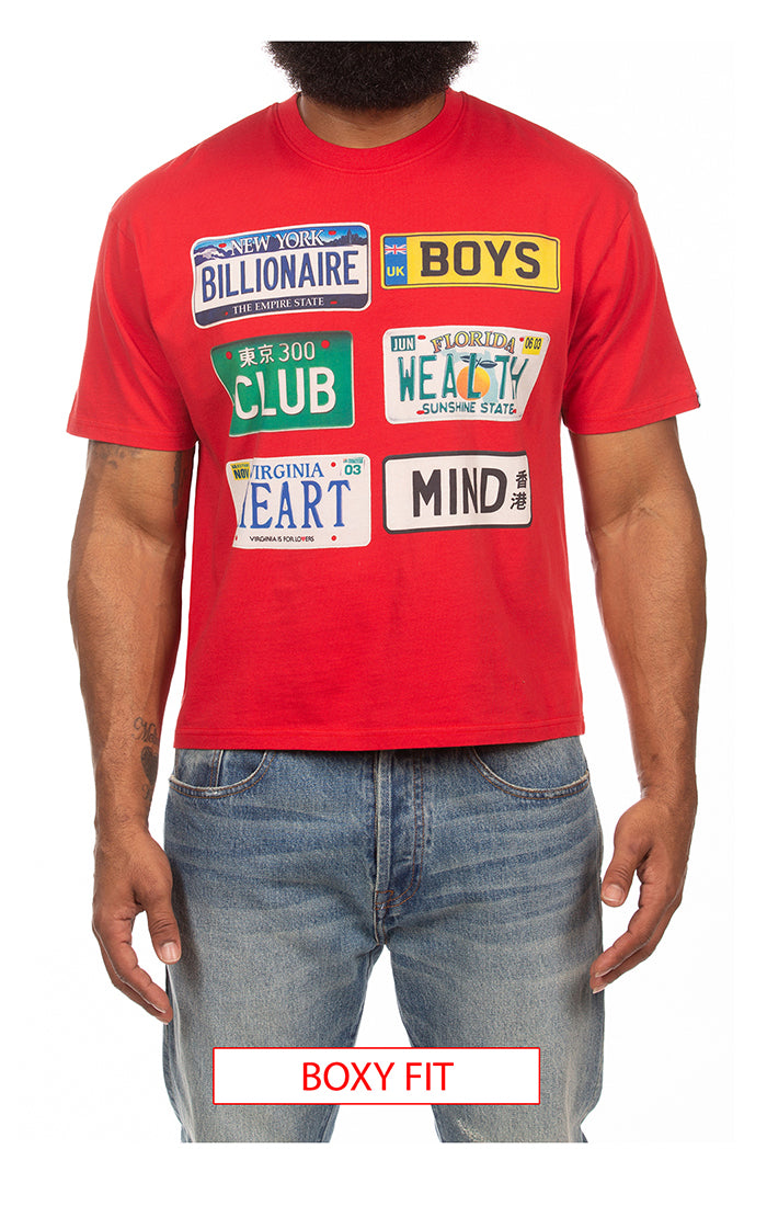 BB plates ss knit -  Red