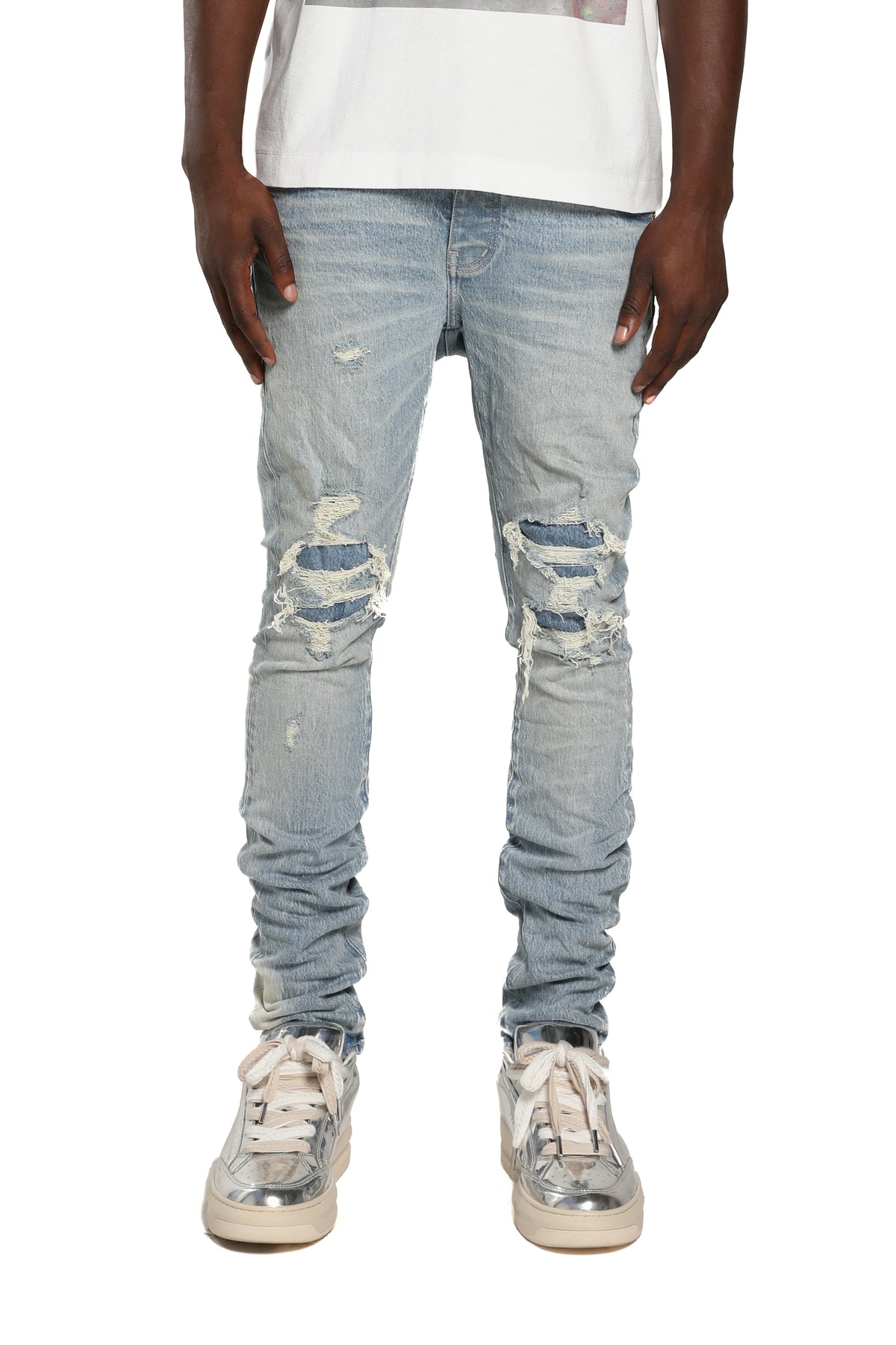 Skinny Garda Repairs - Light Indigo