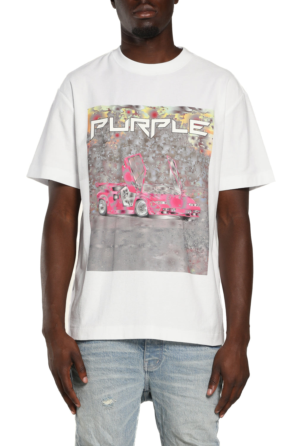 Purple Jeans Textured Sleeveless Tee - White – view 1 of 2