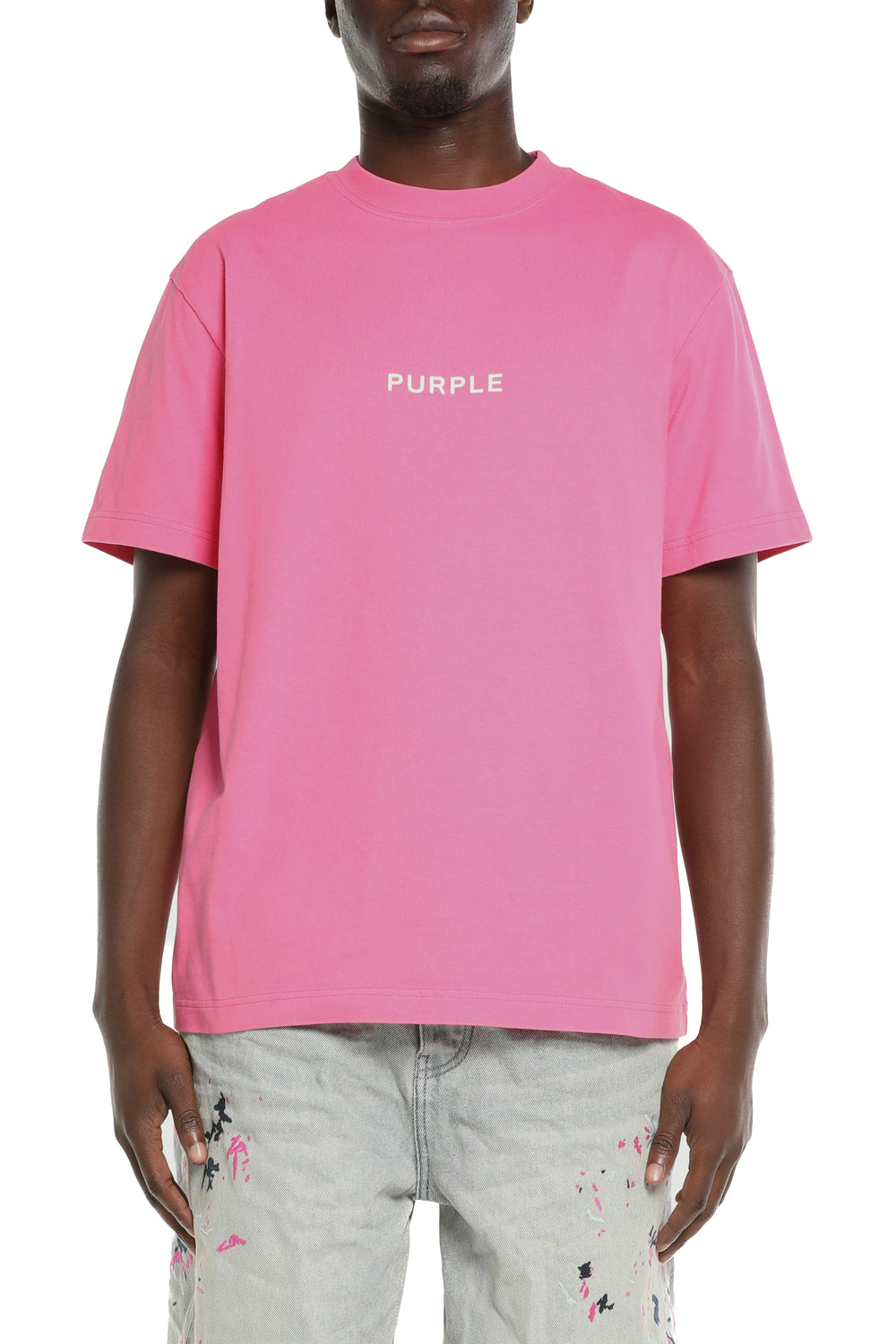 Purple Brand HWT Jersey SS Tee in pink – view 1 of 2