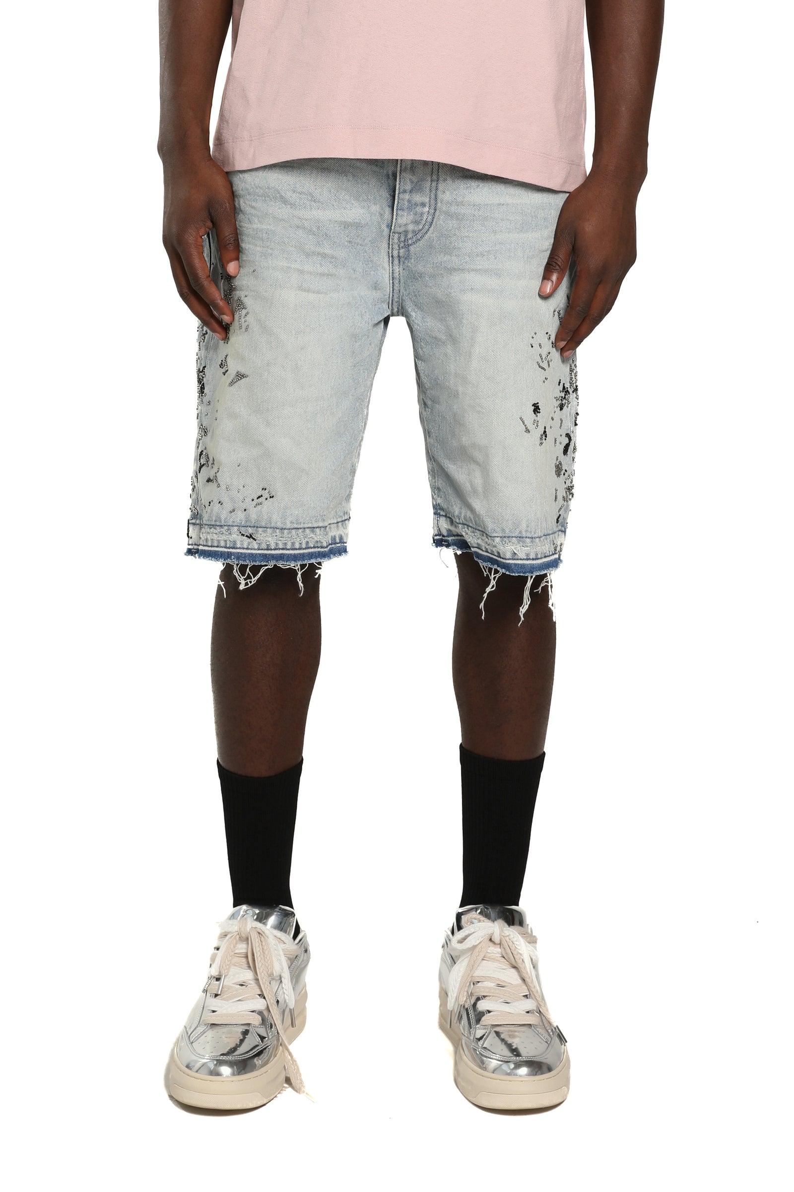 Beaded Splatter - Light Indigo