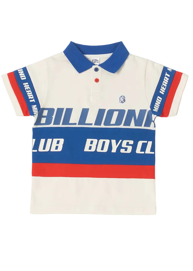 Kids bb striker ss polo - White