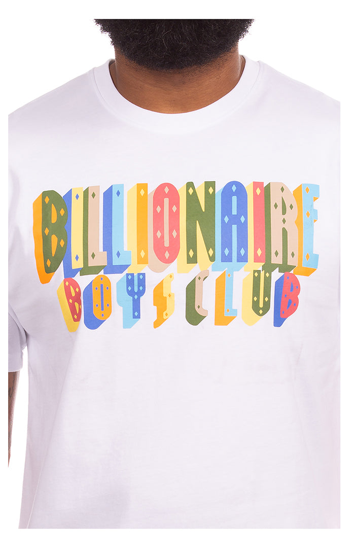 BB PRISM SHORT SLEEVE TEE SHIRT - WHITE