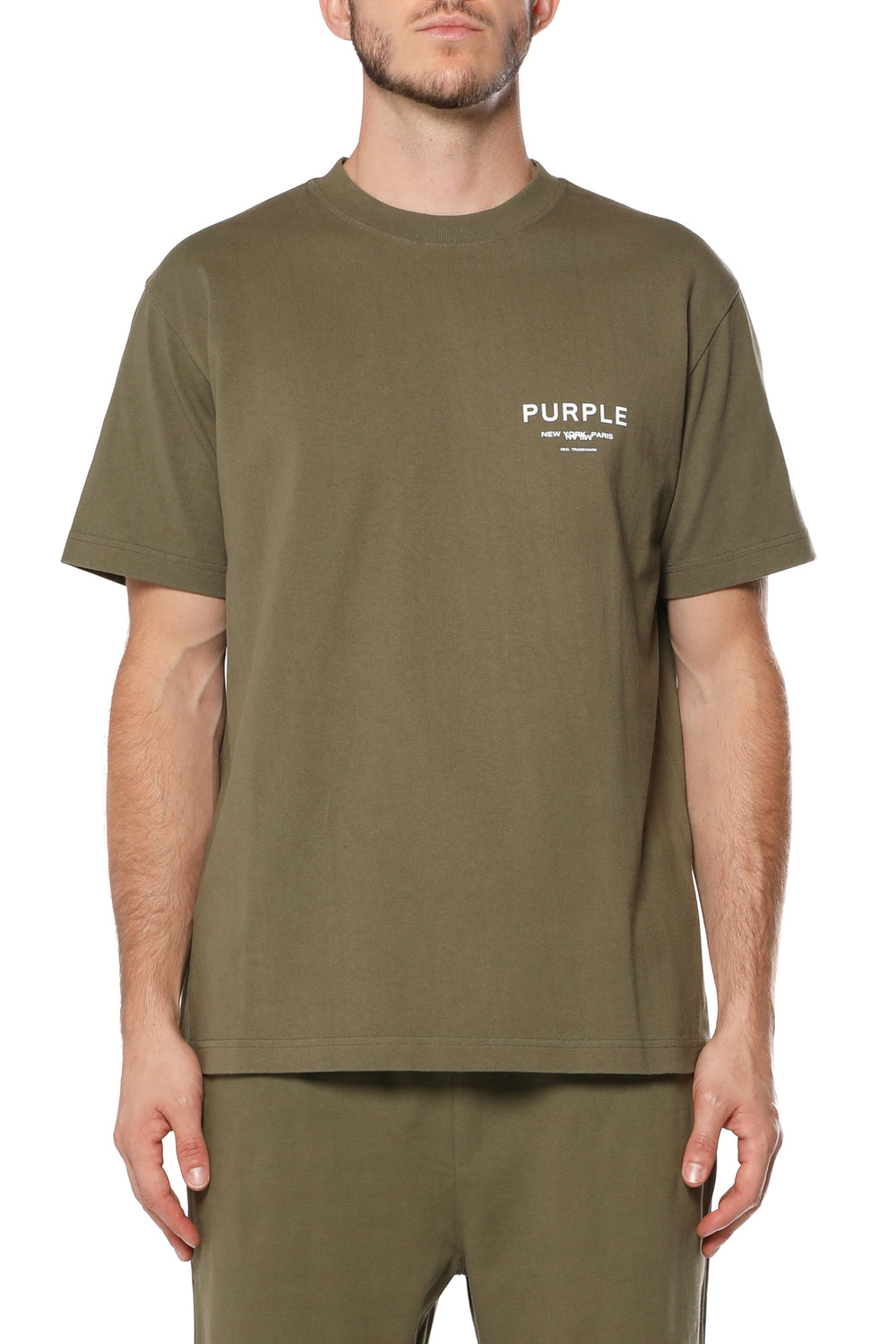 Purple Brand HWT Jersey SS Tee in green – view 1 of 1
