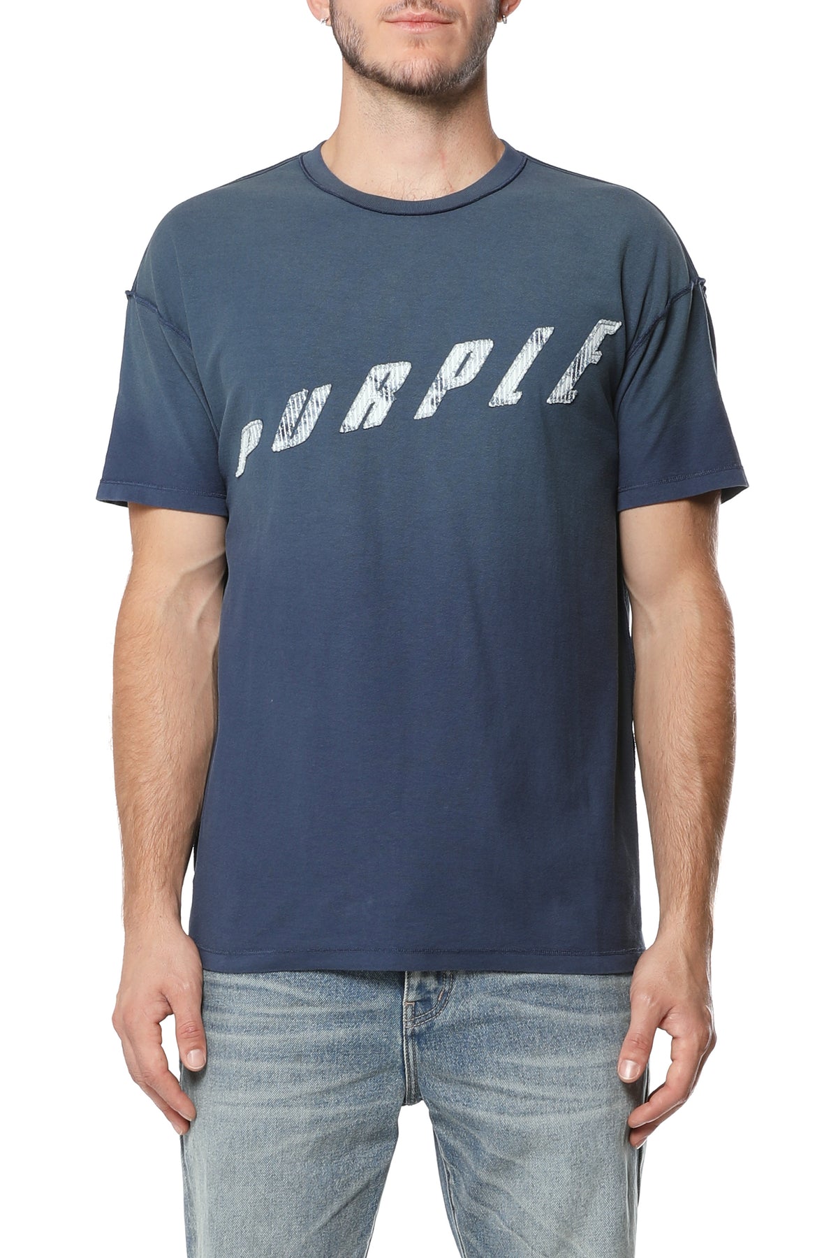 Textured Inside Out Tee - Blue
