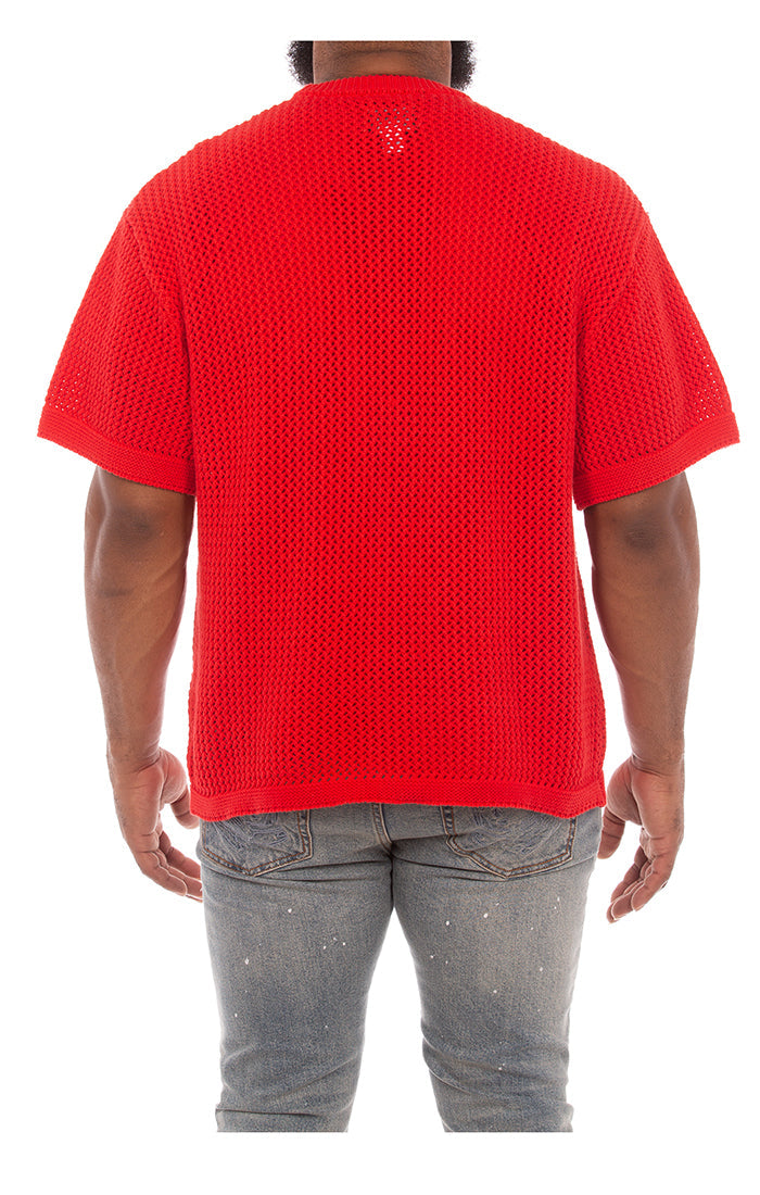 bb mercer jersey ss knit (cropped fit) - red