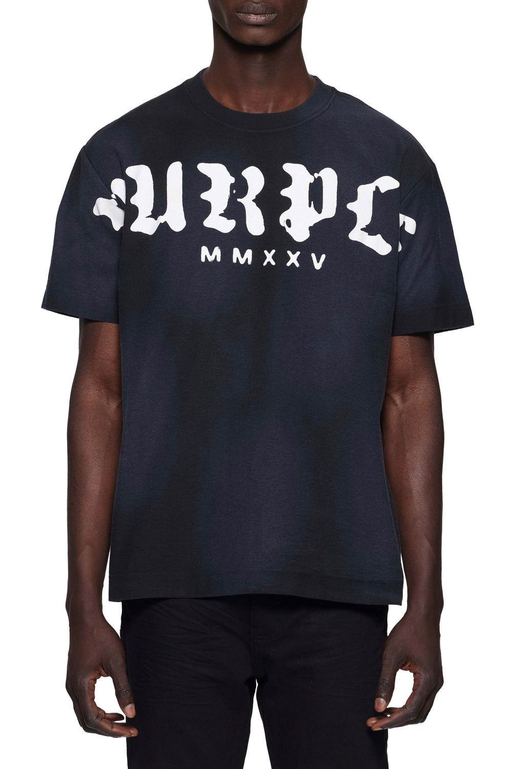 Purple Jeans Textured Jersey Tee - Black