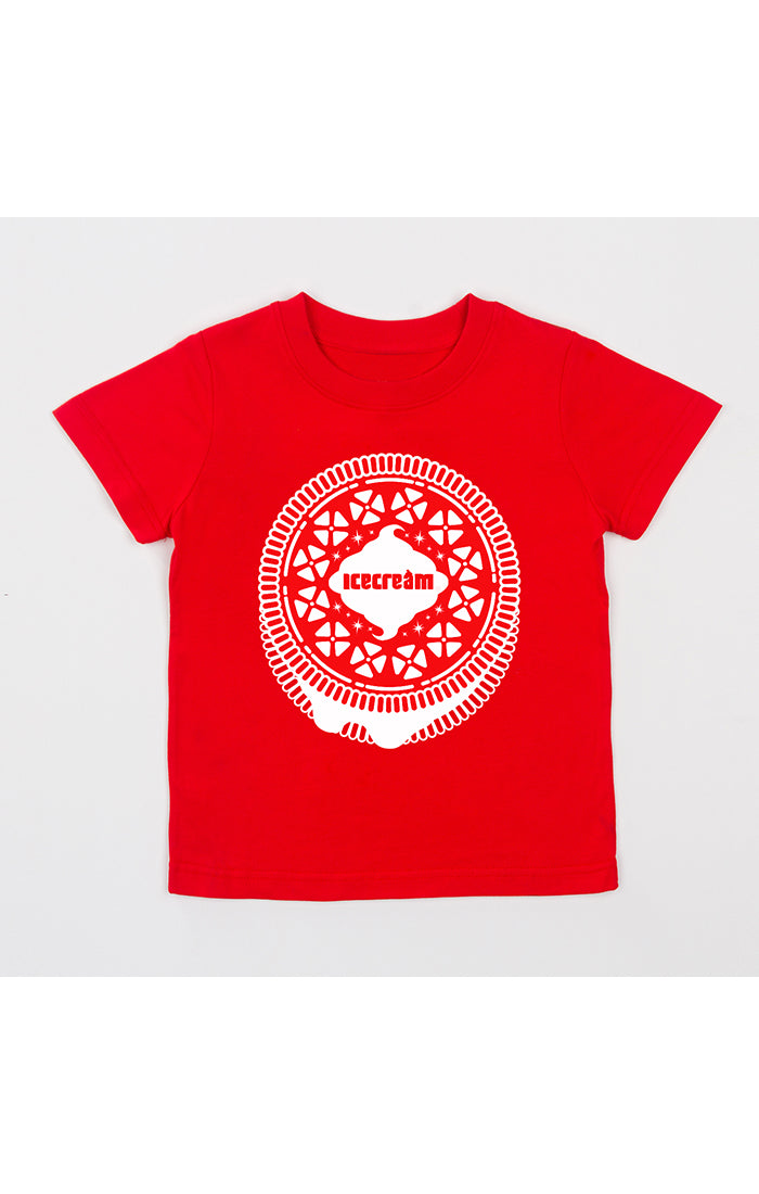 Kids double dip ss tee - Fiery Red