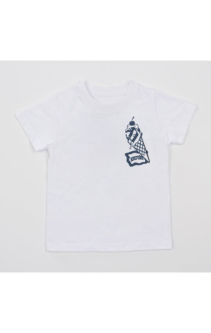 Kids cone man ss tee - White