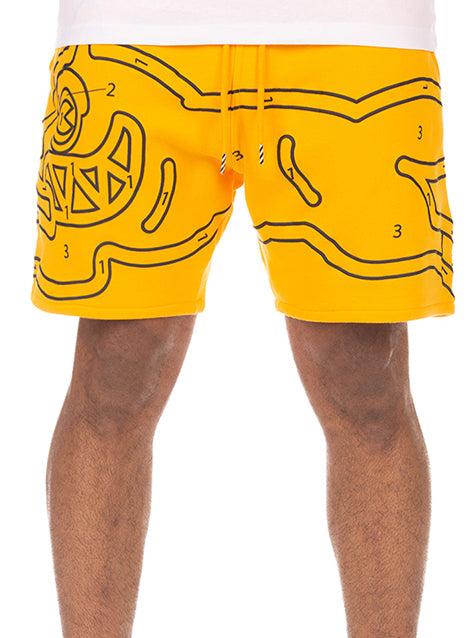 OVER AND OUT SHORTS - SAFFRON