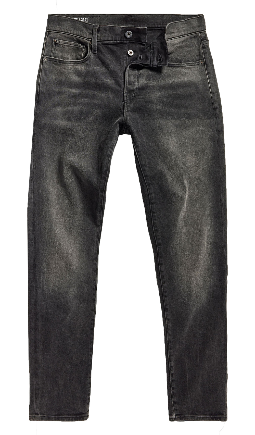G-Star RAW 3301 Slim Jeans in antic charcoal – view 1 of 4