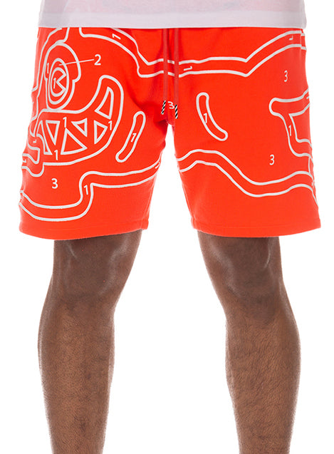 OVER AND OUT SHORTS - NEON CORAL