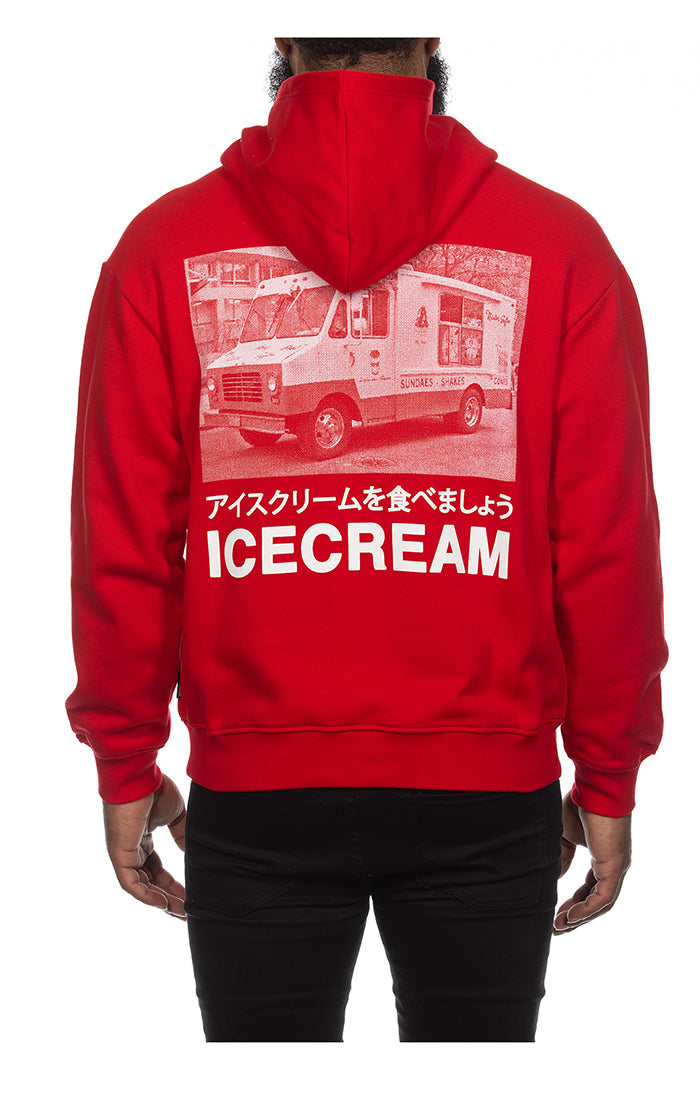 Icecream the truck hoodie - racing red – view 1 of 2