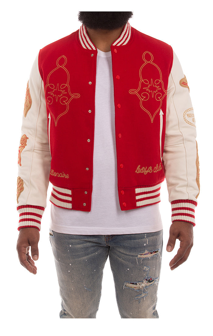 bb gold peak jacket - red