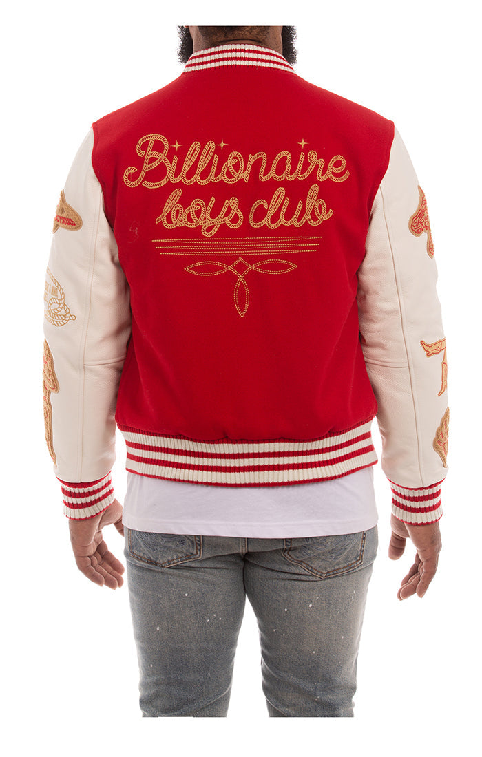 bb gold peak jacket - red