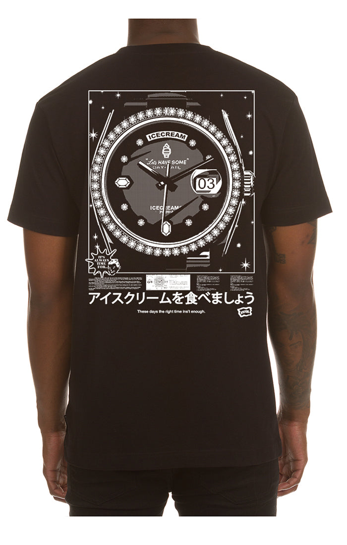 Icecream he gimme da watch ss tee - black – view 1 of 2