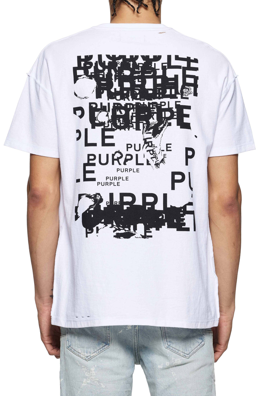 Purple Jeans Textured Inside Out Tee - White – view 1 of 2