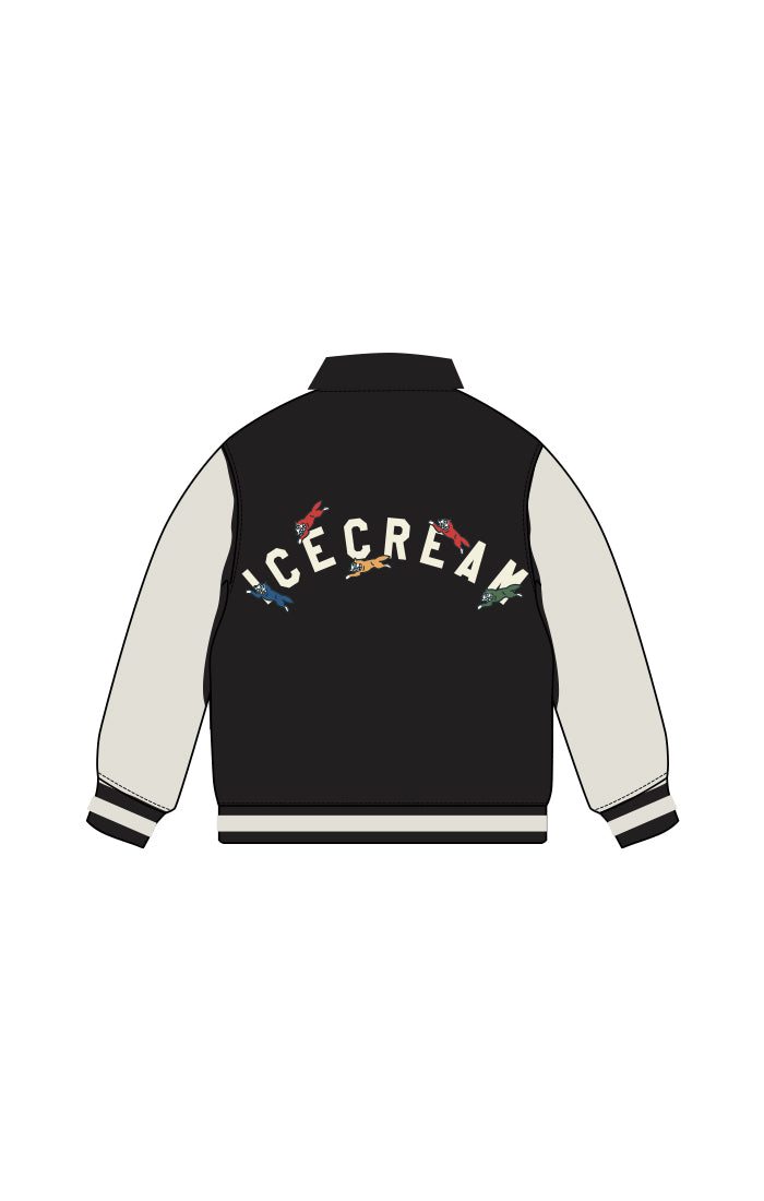 KIDS constellation varsity jacket - Black