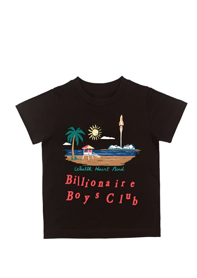 KIDS BB SPACE BEACH S/S TEE- BLACK