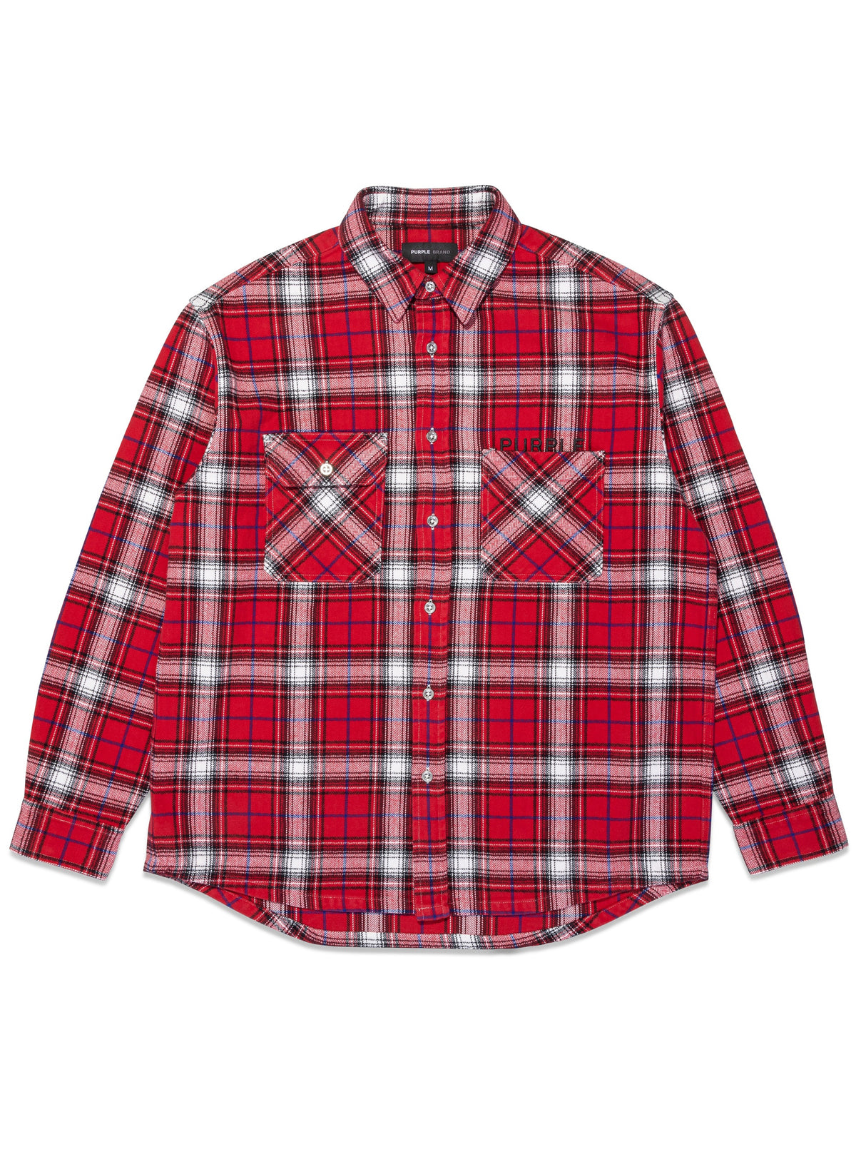 PLAID FLANNEL LS SHIRT - RED