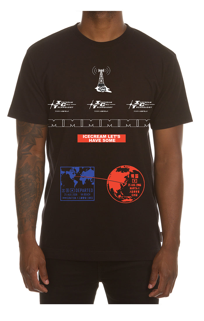 Icecream cell tech ss tee - black – view 1 of 2