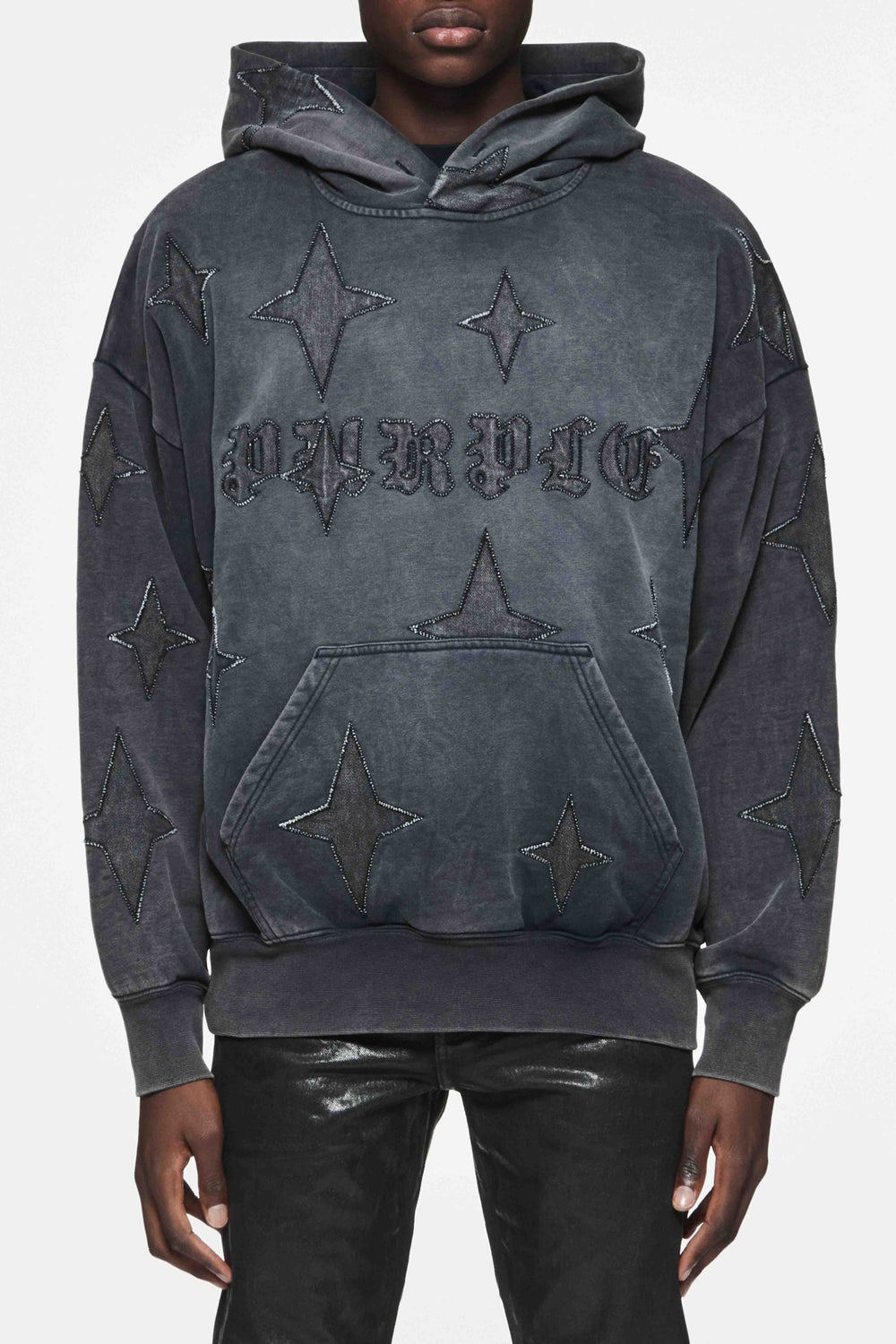 French Terry Po Hoody - BLACK