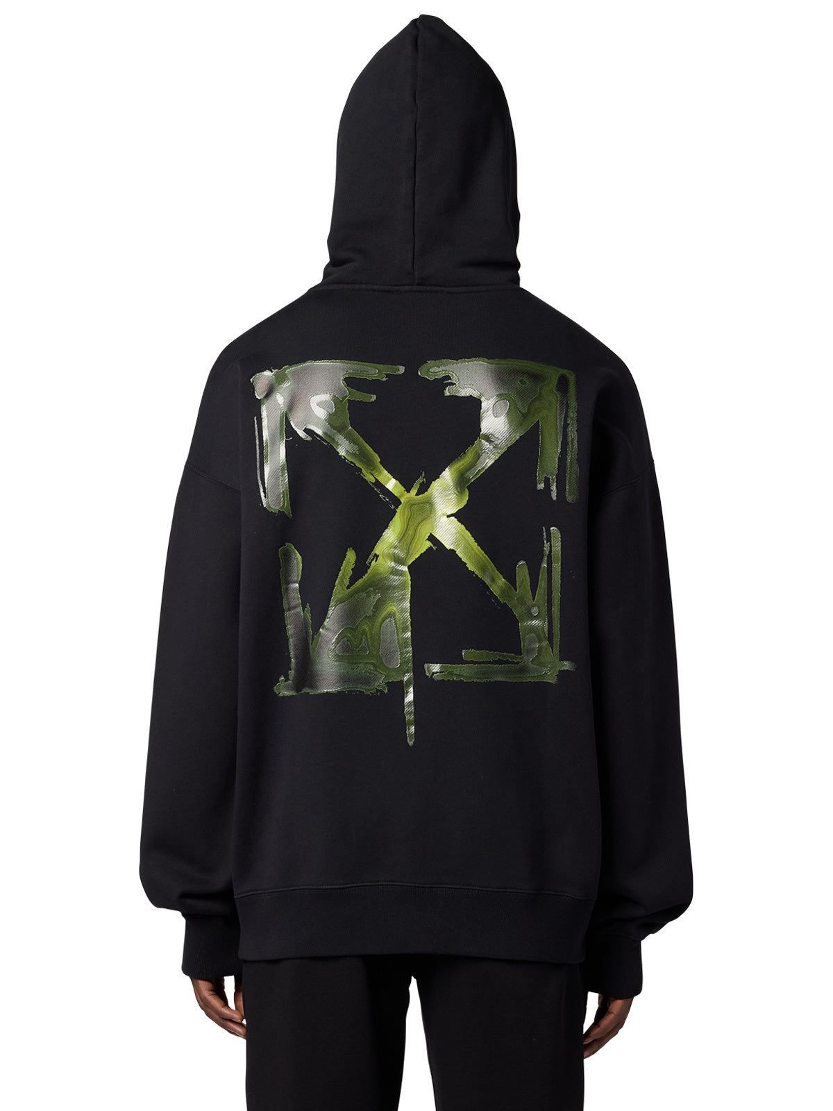 DARK SLIME ARROW SKATE HOODIE - BLACK