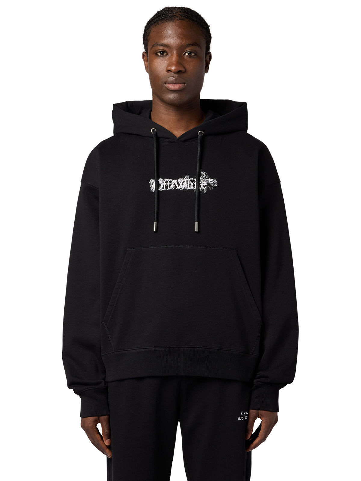 HERALDIC TRESHOLD ARROWS HOODIE - BLACK