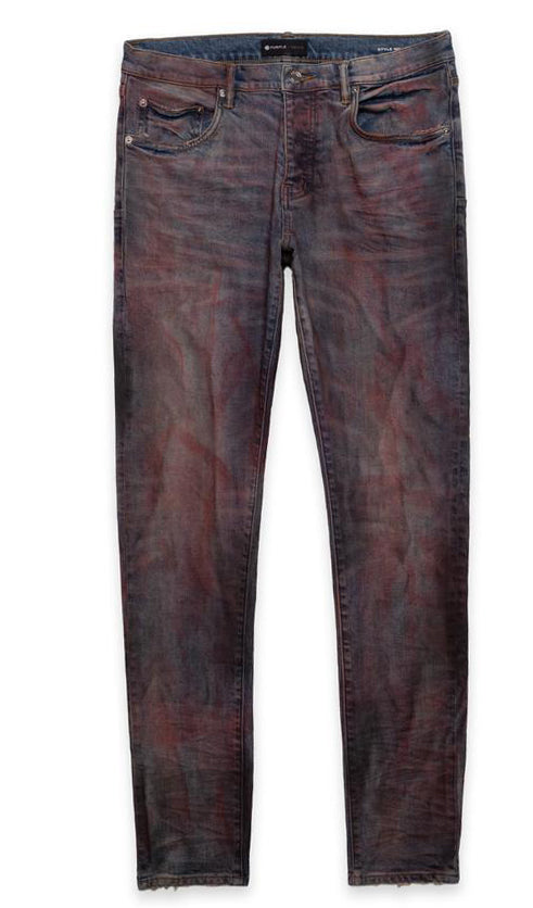 Crimson Indigo Dirty Resin Purple Jeans