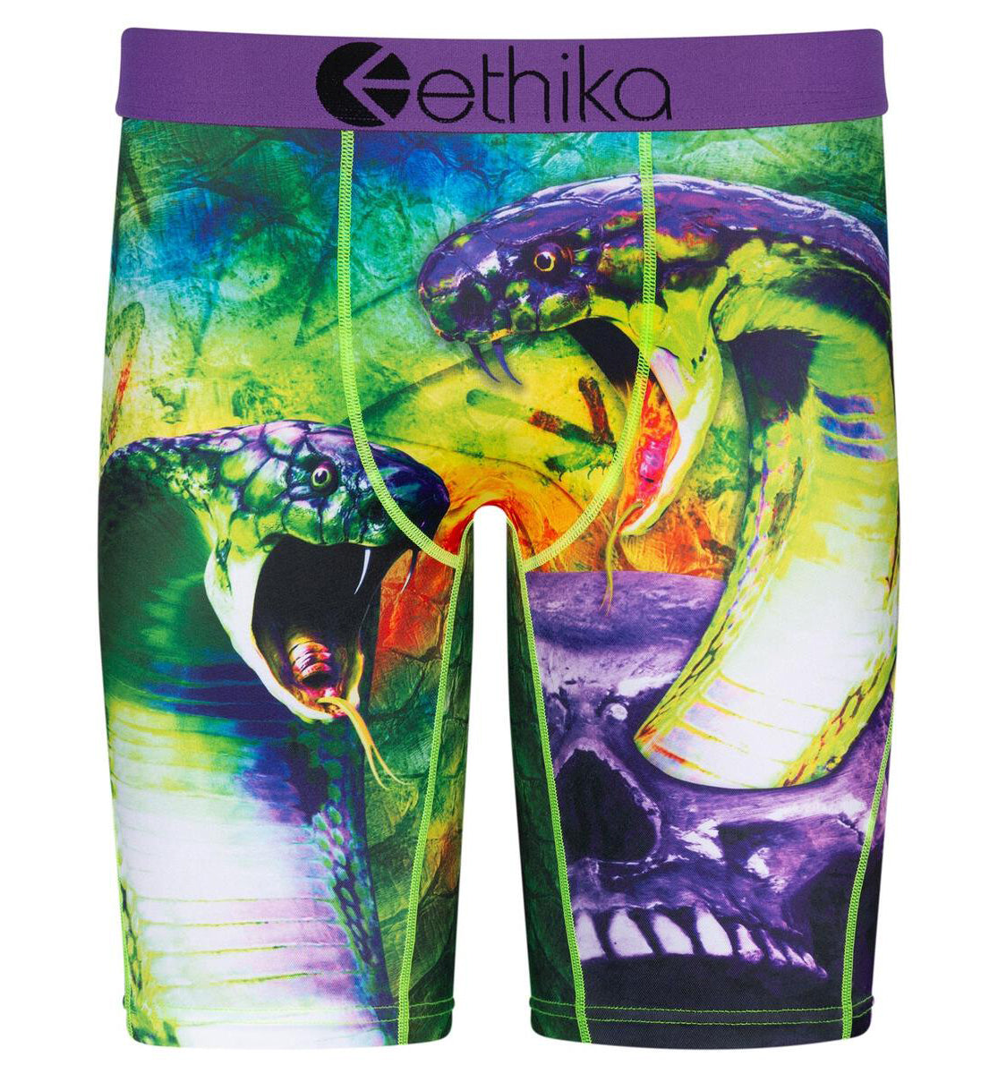 Ethika Slithery Boxer Brief in Green / Purple – view 1 of 1