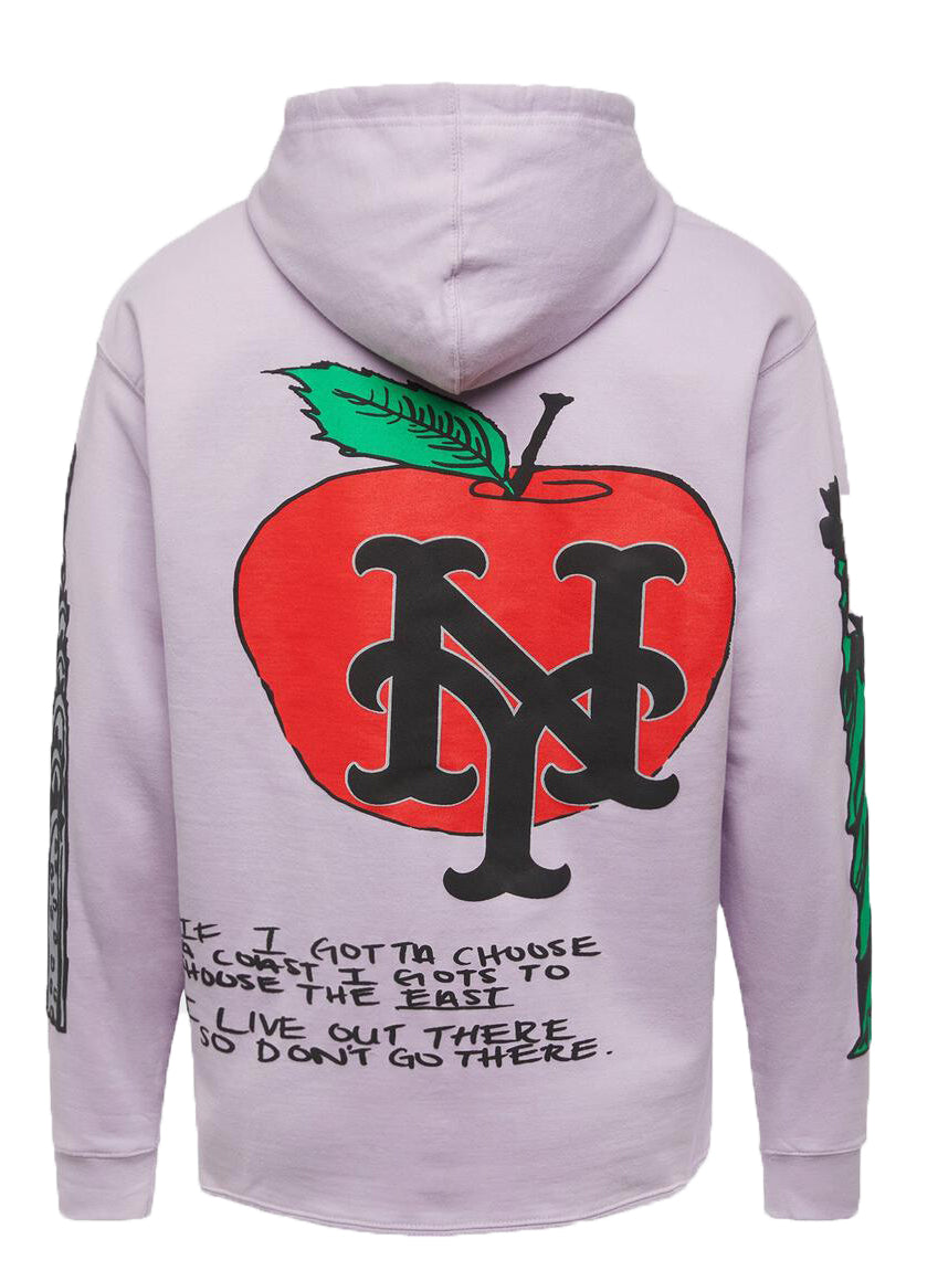 Homme + Femme Cali to NYC hoodie in pastel purple – view 2 of 6