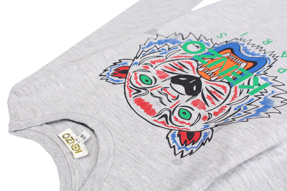 Kenzo Kids Long Sleeve Tee in light grey – view 3 of 3