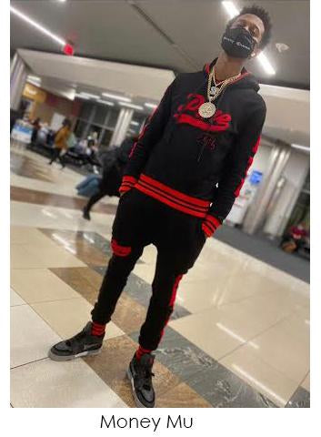 Logo Pure All Varsity Hoodie in black/red – view 10 of 11