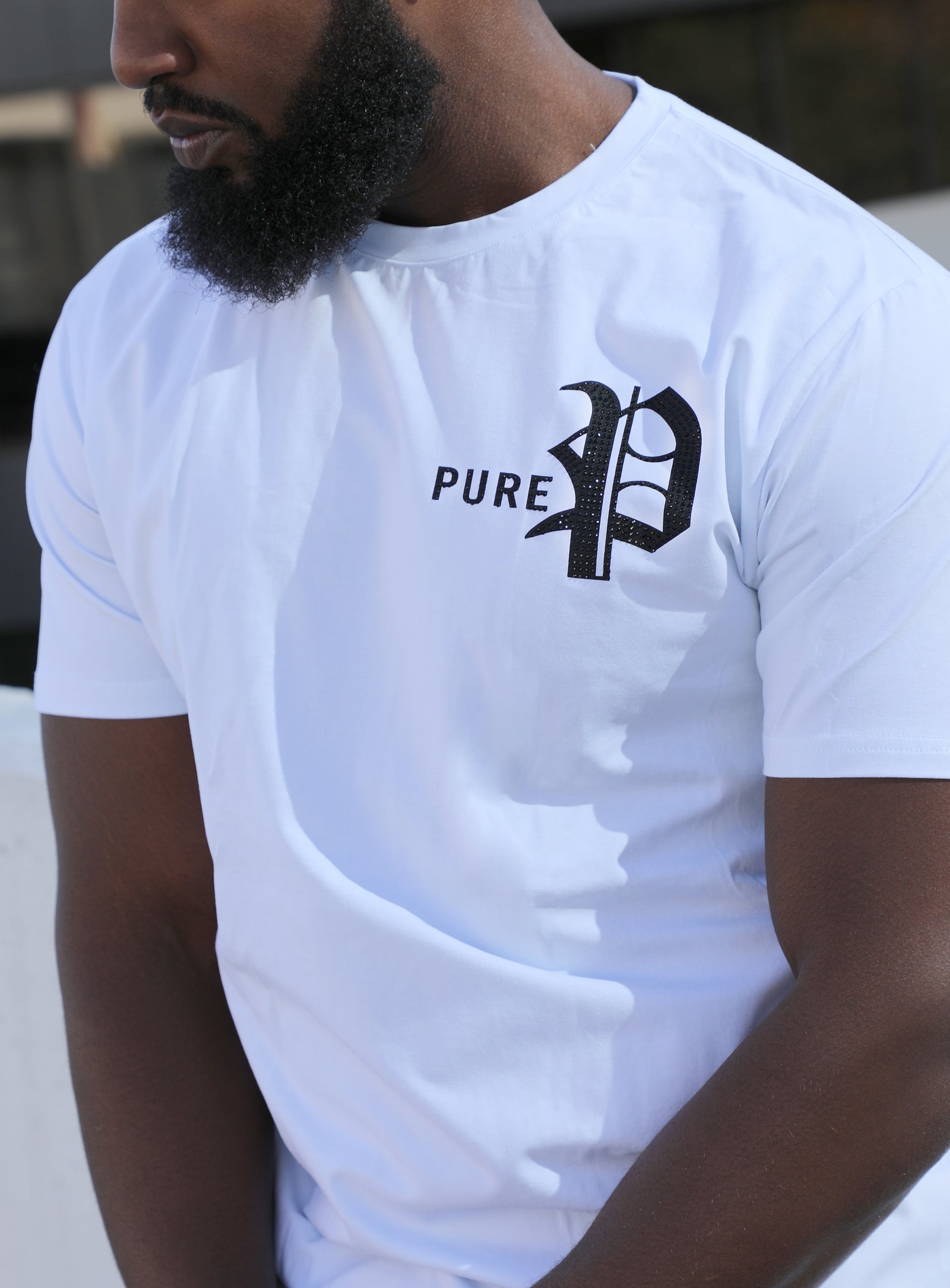 Pure Portrait Diamond Tee in white – view 2 of 6
