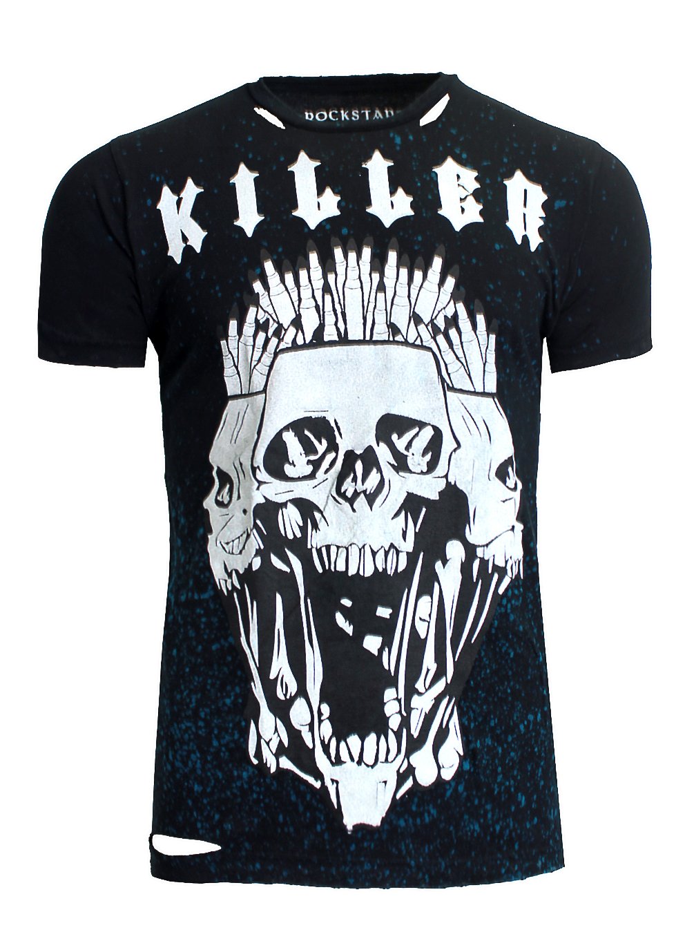 Rockstar Keifer Tee Shirt in black/blue – view 1 of 2