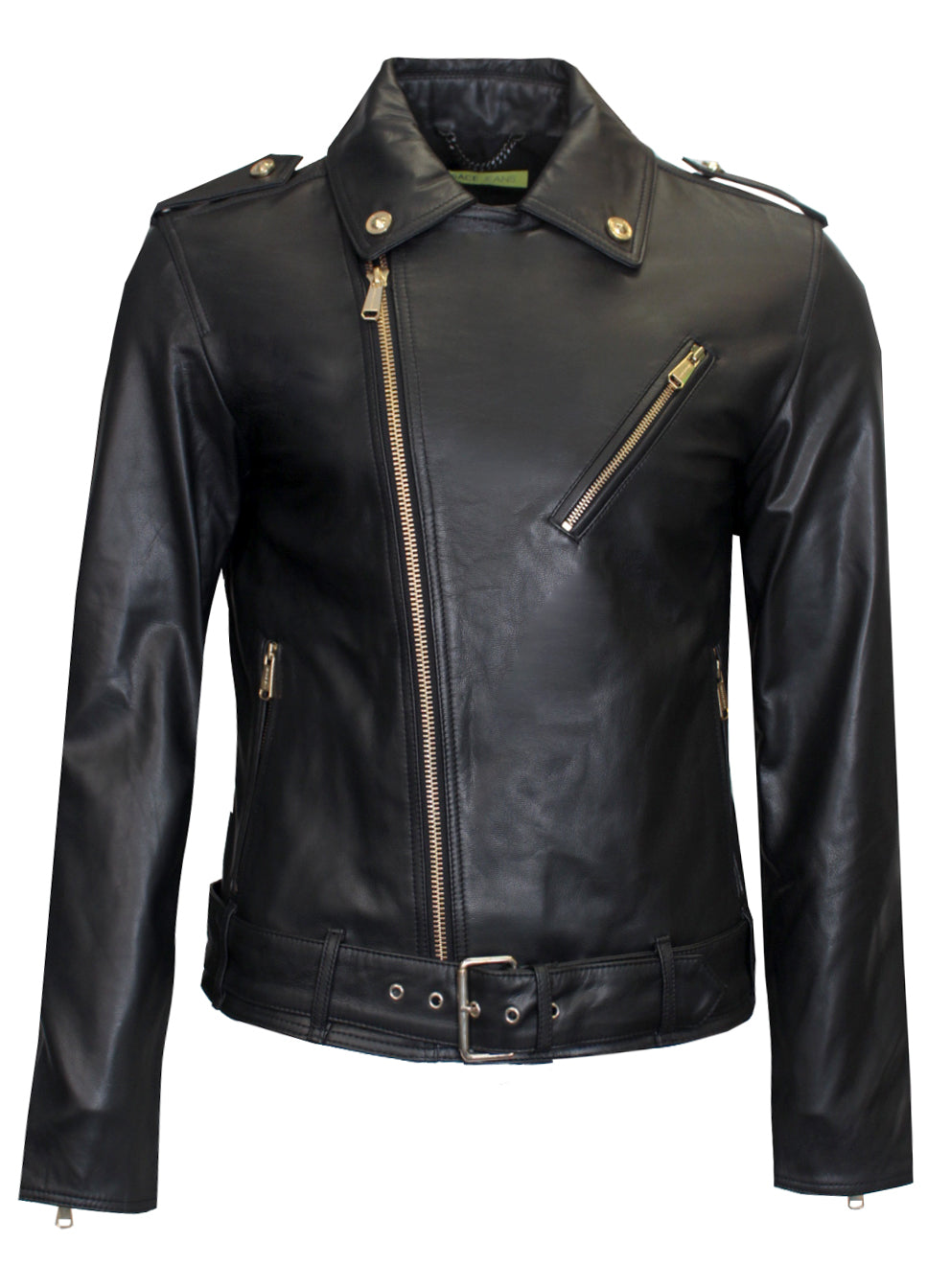 Versace Jeans VJ Leather Jacket in black – view 1 of 4