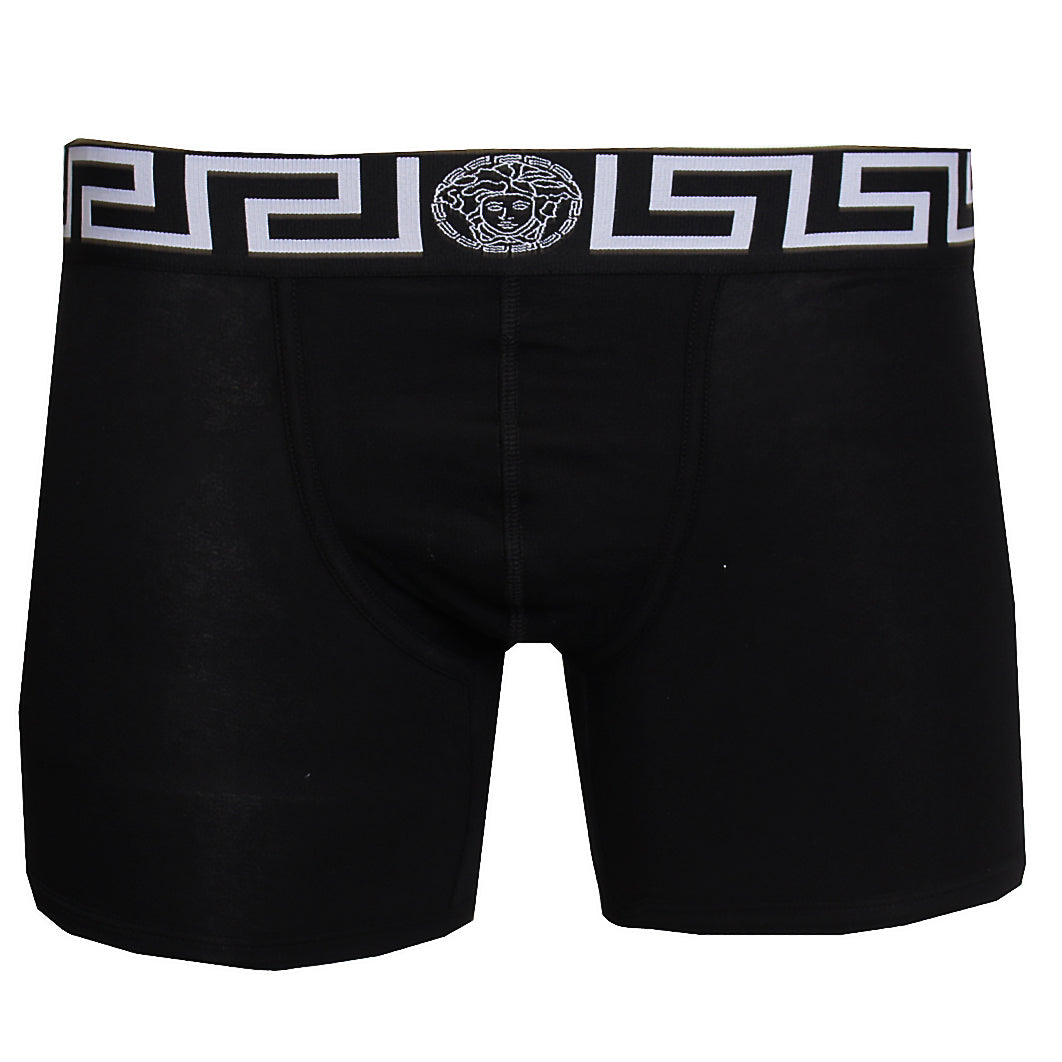 Versace Underwear Long Trunk W/Greca Border