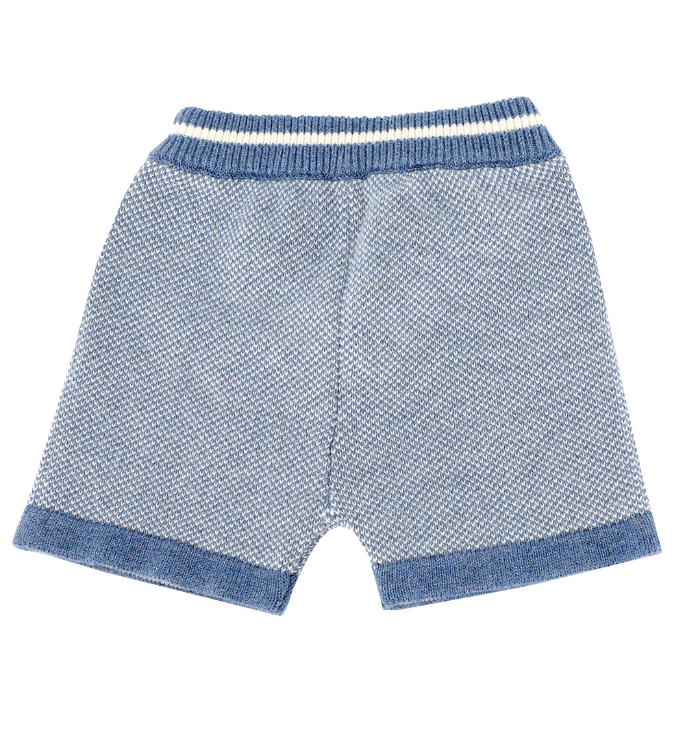 BABY BOY KNITED SHORTS - BLUE