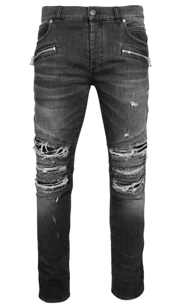 BALMAIN ripped corduroy trousers 30 ブラック BALMAIN ripped corduroy trousers 30 ブラック