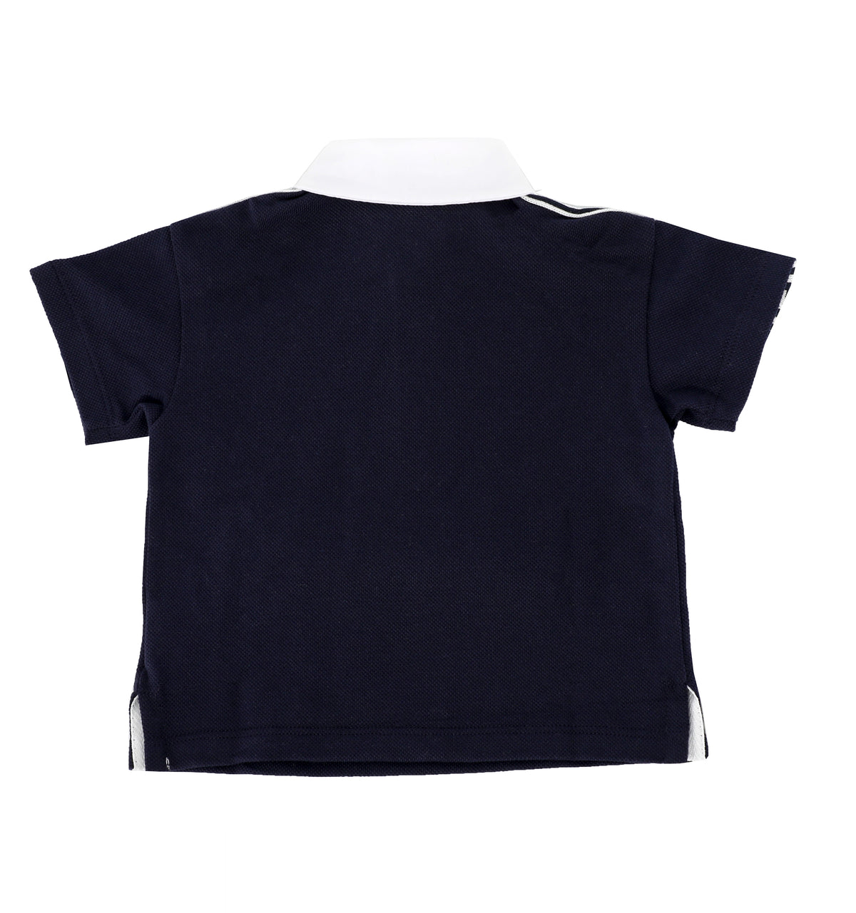 BABY BOY SS POLO TEE W FF TAPE ON SHOULDERS - NAVY