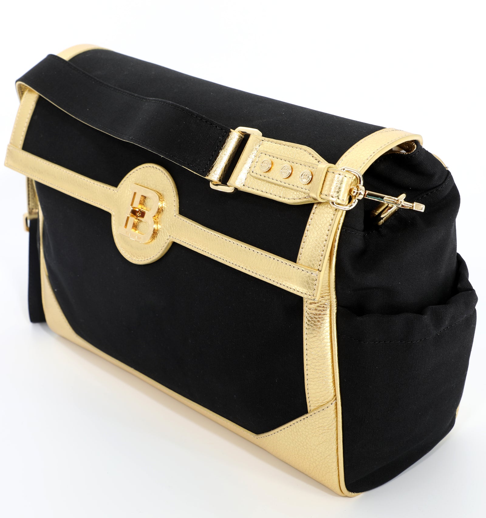 BALMAIN BABY BAG WITH GOLD BUCKLE