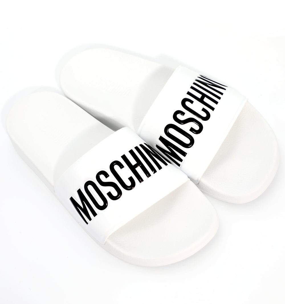 Moschino POOL SLIDES IN RUBBER WITH LOGO *FINAL SALE* – view 2 of 2