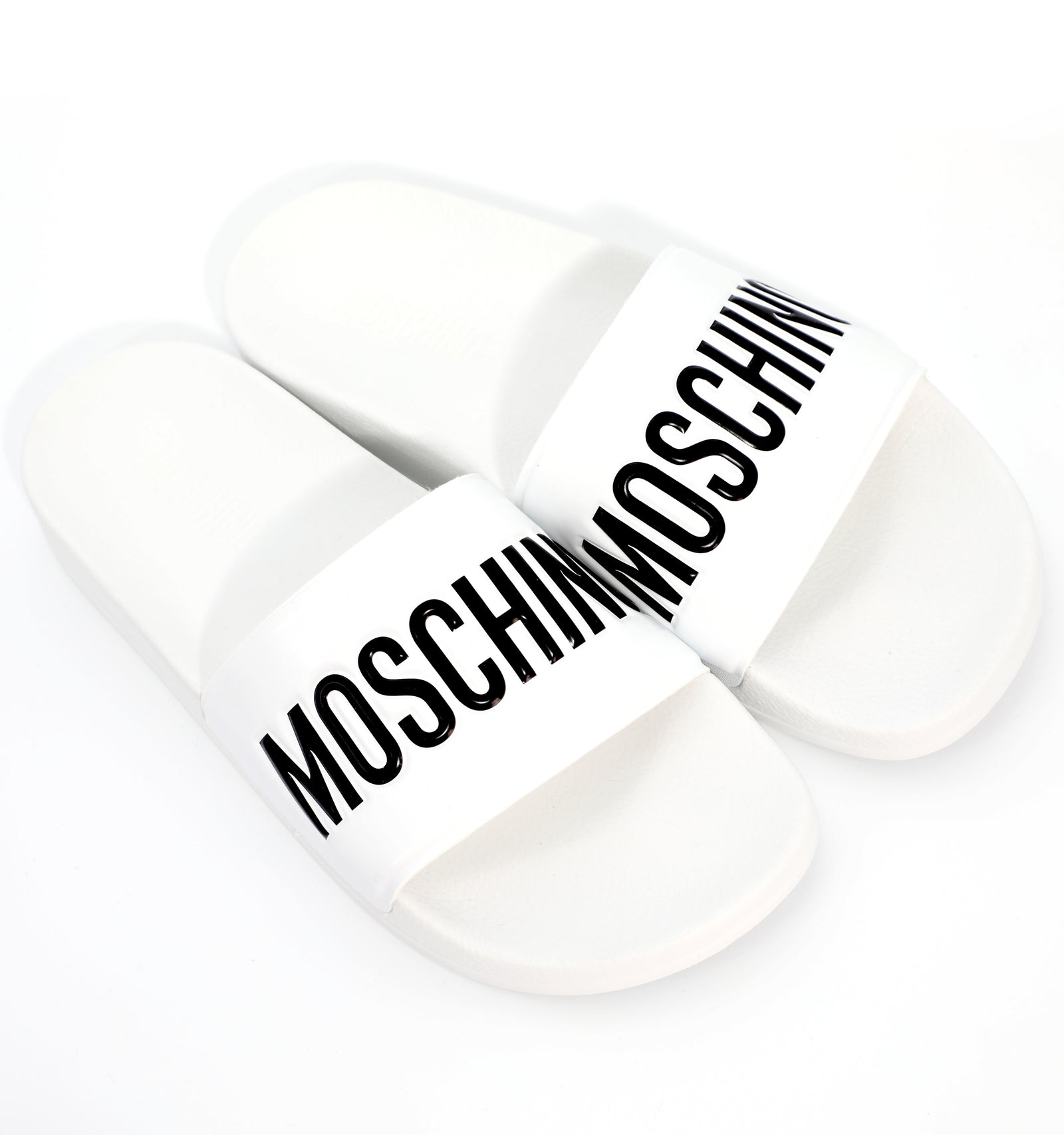Moschino POOL SLIDES IN RUBBER WITH LOGO *FINAL SALE* – view 2 of 2