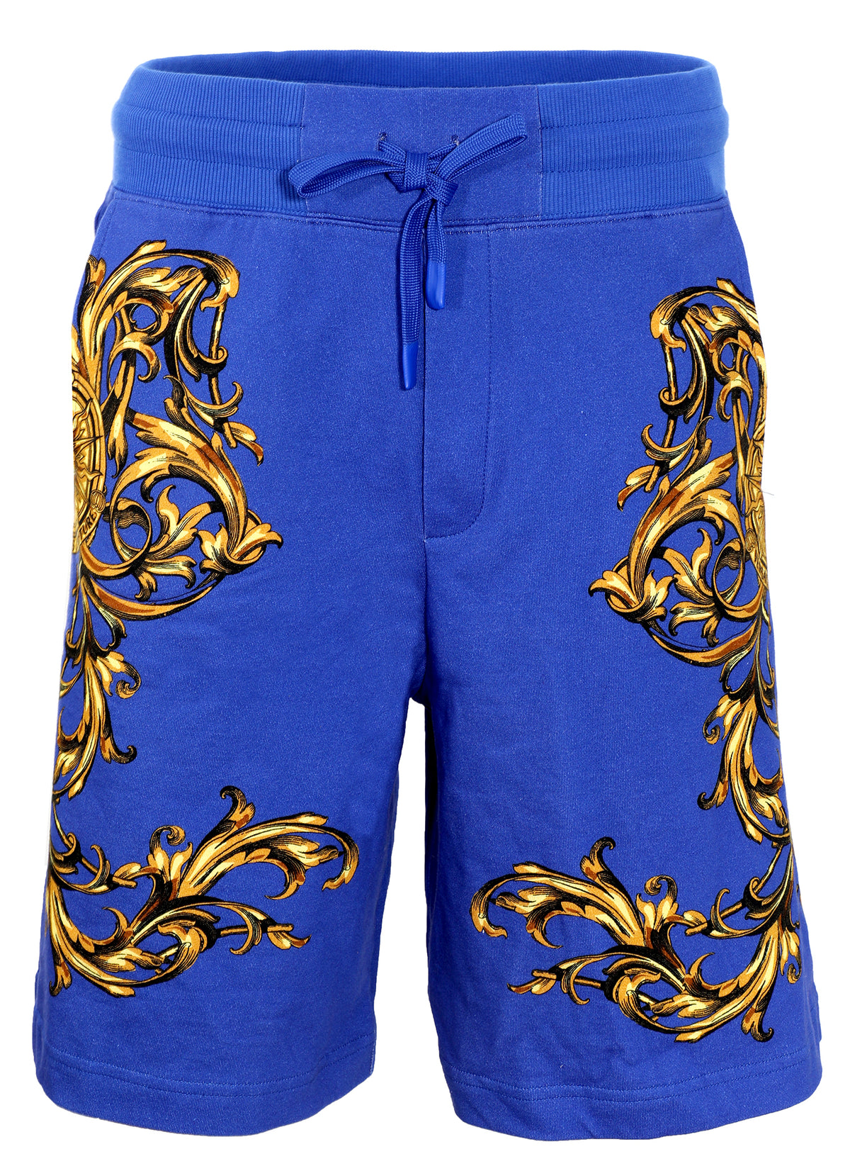 BAROQUE SUN IN FELPA PRINT SHORT - BLUE/GOLD