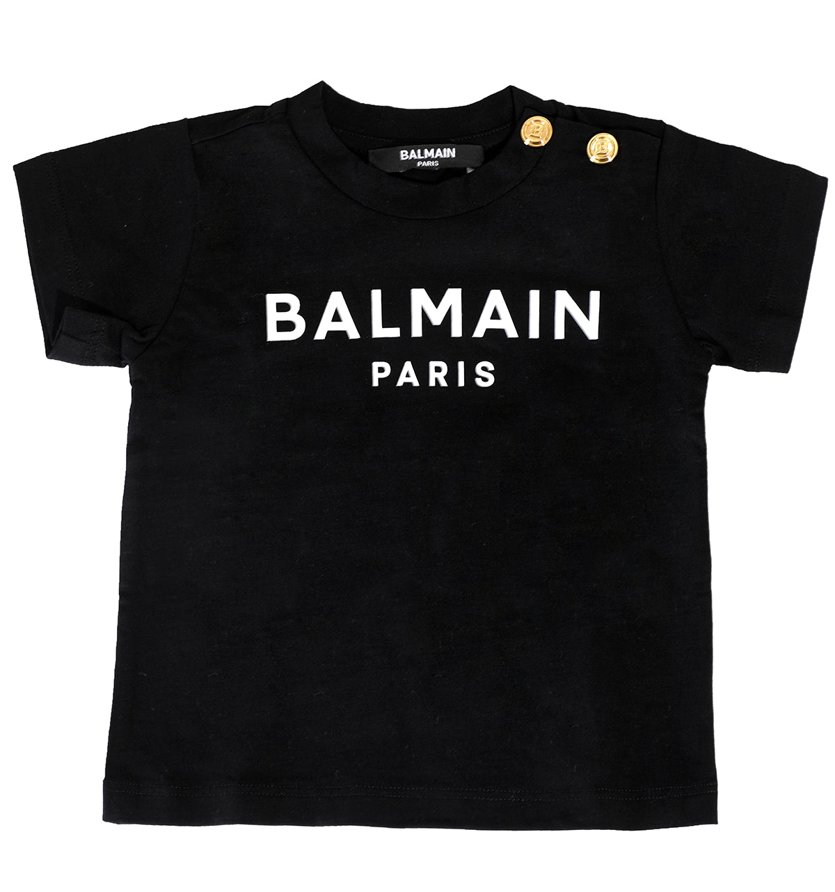 BABY GIRLS TEXT LOGO SS TSHIRT - BLACK