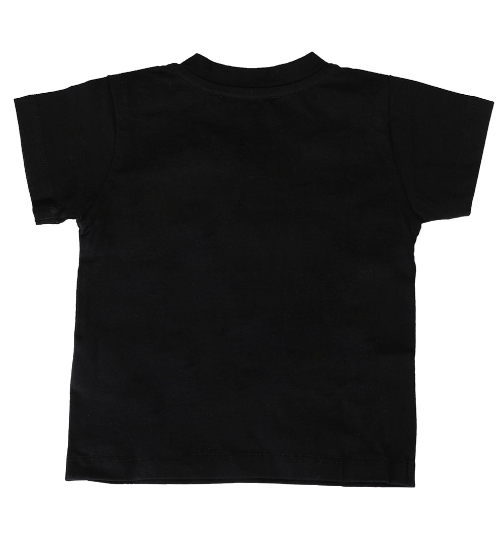 BABY GIRLS TEXT LOGO SS TSHIRT - BLACK