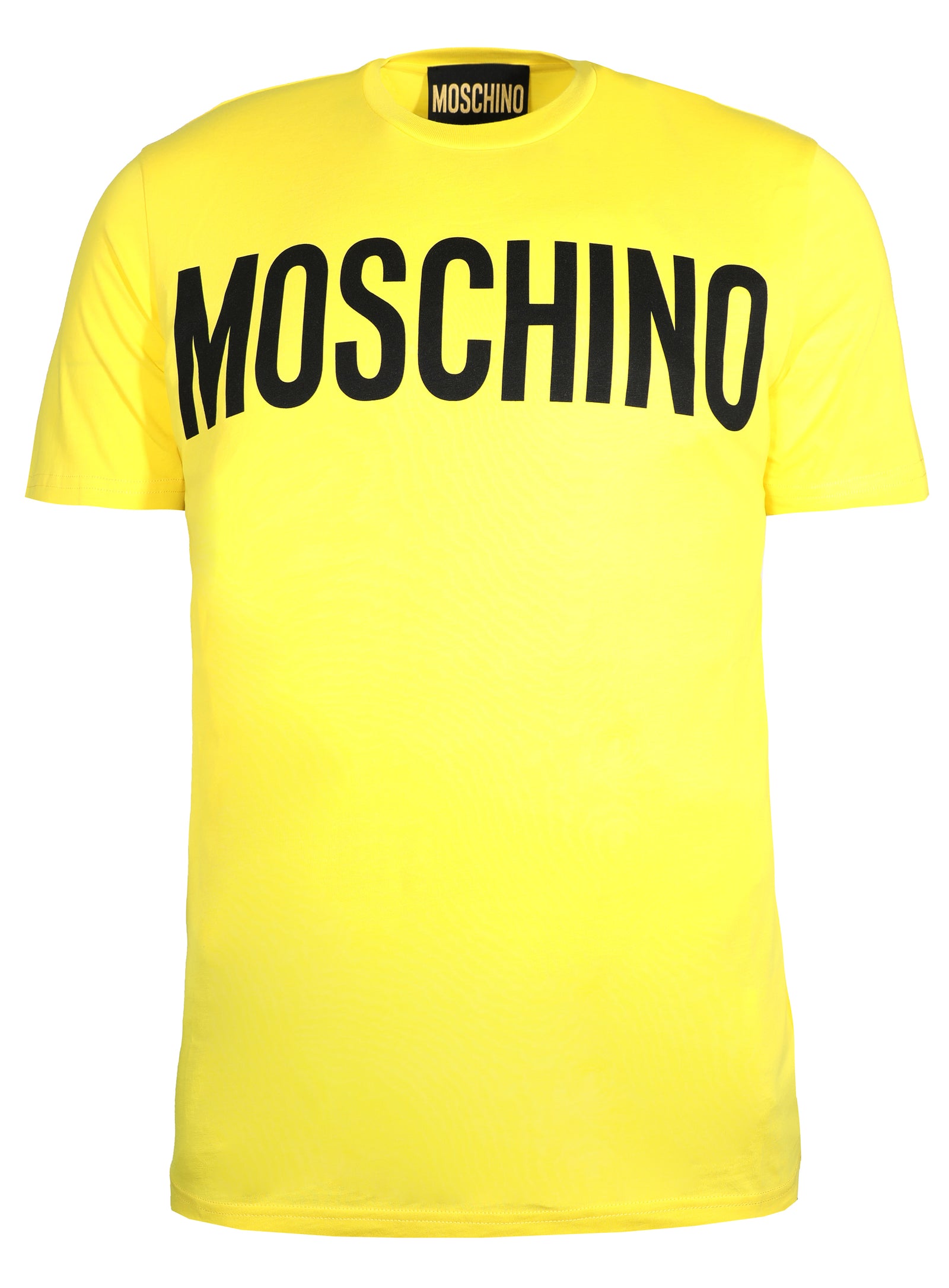COTTON T-SHIRT WITH LOGO PRINT - YELLOW