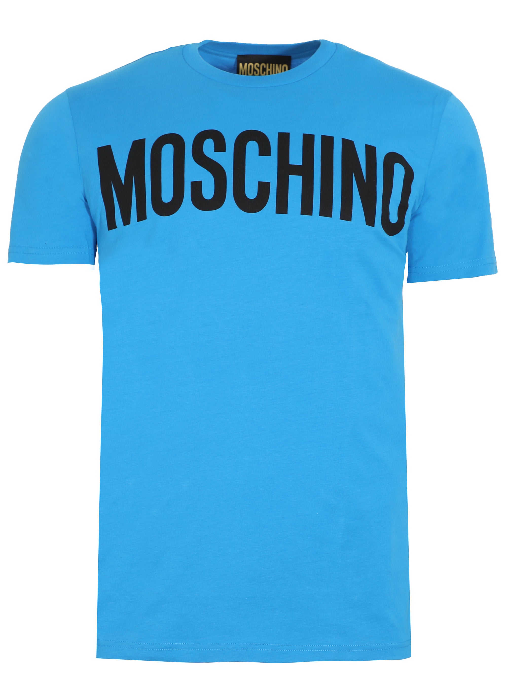 STRETCH JERSEY T-SHIRT WITH LOGO - BLUE