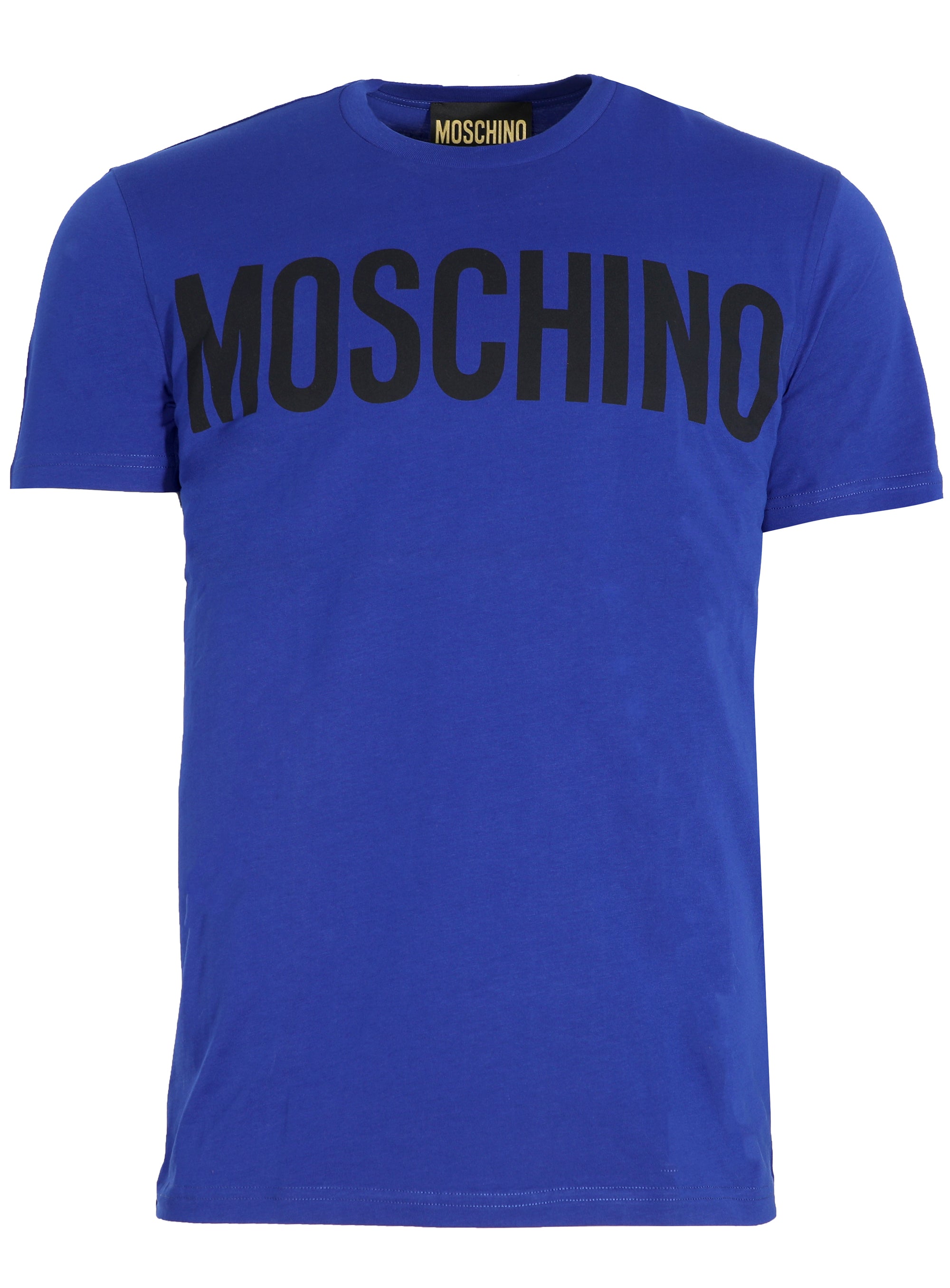STRETCH JERSEY T-SHIRT WITH LOGO - ROYAL BLUE